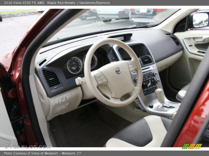 Maple Red Metallic / Sandstone/Espresso 2010 Volvo XC60 T6 AWD