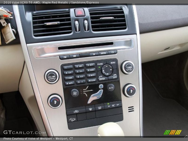 Maple Red Metallic / Sandstone/Espresso 2010 Volvo XC60 T6 AWD