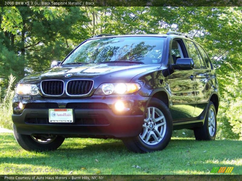 Black Sapphire Metallic / Black 2006 BMW X5 3.0i