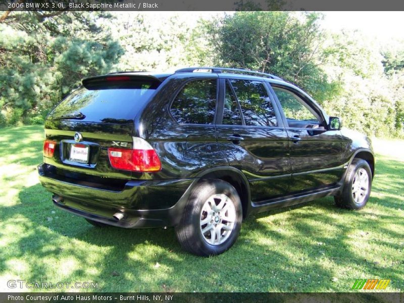 Black Sapphire Metallic / Black 2006 BMW X5 3.0i