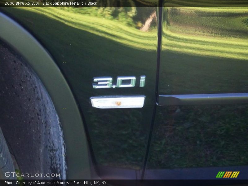 Black Sapphire Metallic / Black 2006 BMW X5 3.0i