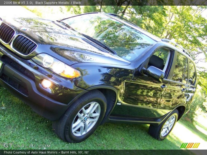 Black Sapphire Metallic / Black 2006 BMW X5 3.0i