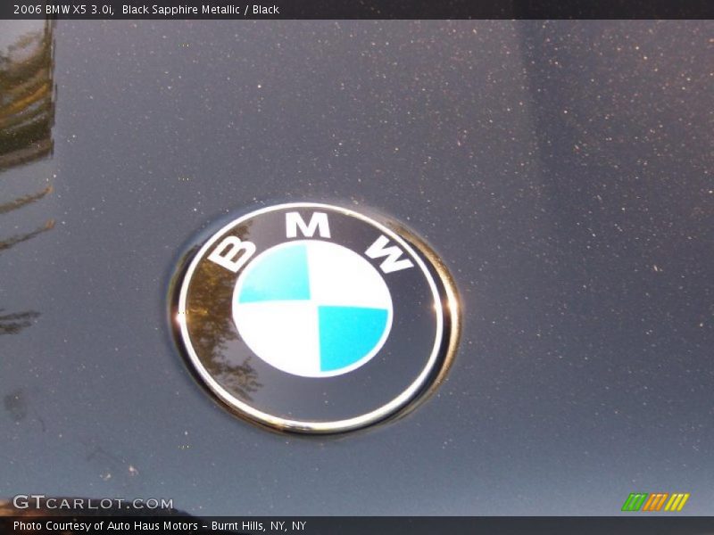 Black Sapphire Metallic / Black 2006 BMW X5 3.0i