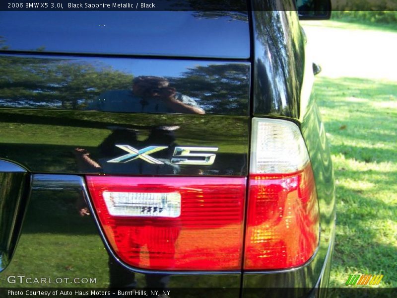 Black Sapphire Metallic / Black 2006 BMW X5 3.0i