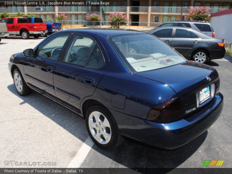 Sapphire Blue Metallic / Taupe Beige 2006 Nissan Sentra 1.8