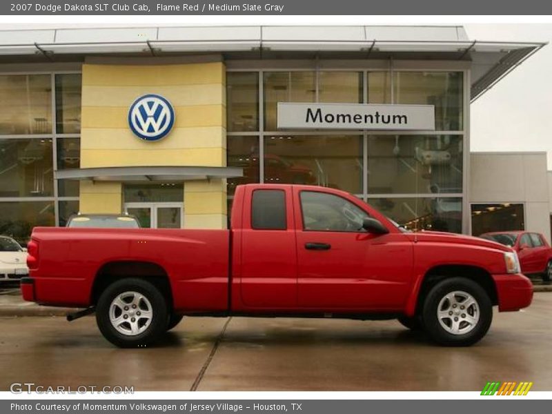 Flame Red / Medium Slate Gray 2007 Dodge Dakota SLT Club Cab