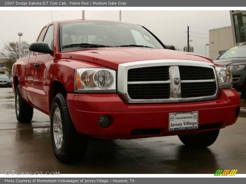 Flame Red / Medium Slate Gray 2007 Dodge Dakota SLT Club Cab