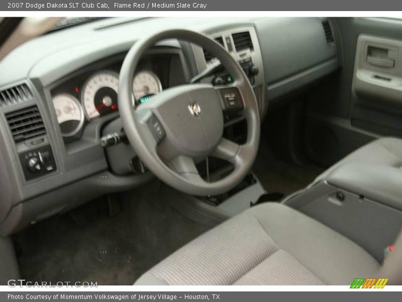 Flame Red / Medium Slate Gray 2007 Dodge Dakota SLT Club Cab