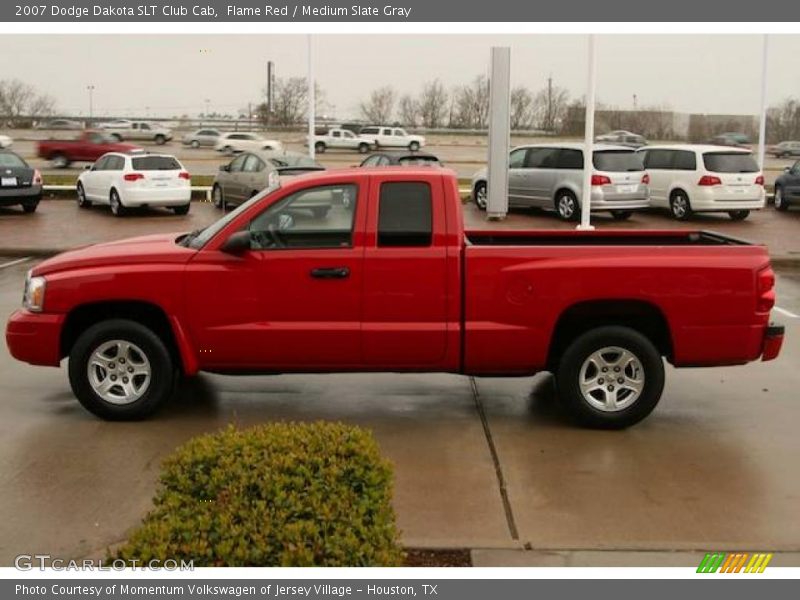 Flame Red / Medium Slate Gray 2007 Dodge Dakota SLT Club Cab