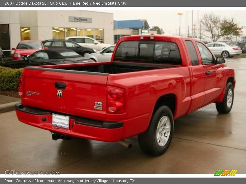 Flame Red / Medium Slate Gray 2007 Dodge Dakota SLT Club Cab