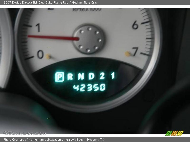 Flame Red / Medium Slate Gray 2007 Dodge Dakota SLT Club Cab