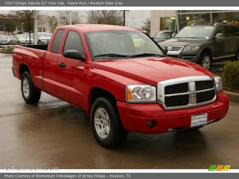 Flame Red / Medium Slate Gray 2007 Dodge Dakota SLT Club Cab