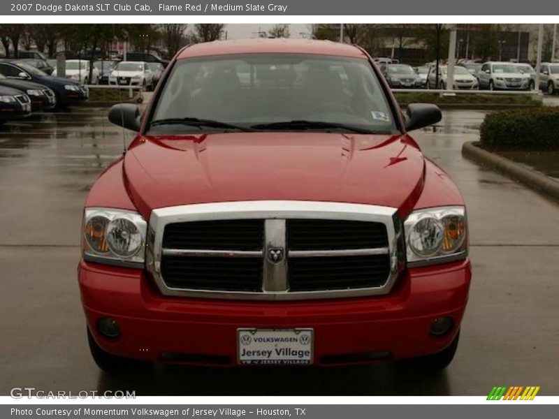 Flame Red / Medium Slate Gray 2007 Dodge Dakota SLT Club Cab