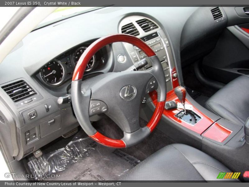 Crystal White / Black 2007 Lexus ES 350