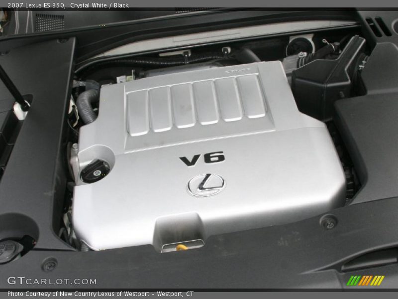 Crystal White / Black 2007 Lexus ES 350
