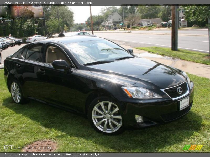 Obsidian Black / Cashmere Beige 2008 Lexus IS 250 AWD
