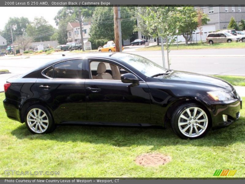 Obsidian Black / Cashmere Beige 2008 Lexus IS 250 AWD