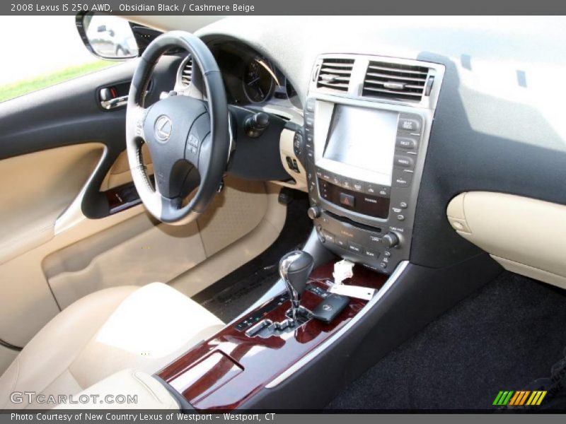 Obsidian Black / Cashmere Beige 2008 Lexus IS 250 AWD