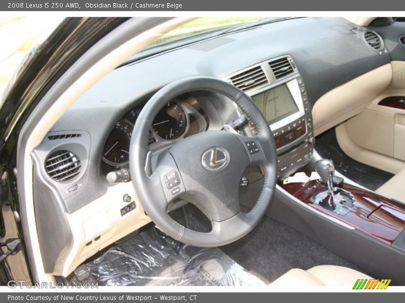 Obsidian Black / Cashmere Beige 2008 Lexus IS 250 AWD