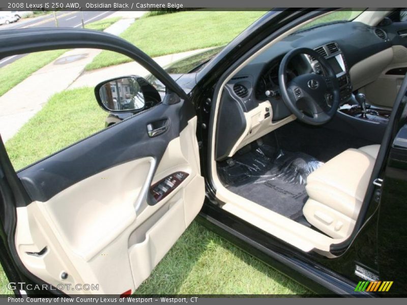 Obsidian Black / Cashmere Beige 2008 Lexus IS 250 AWD