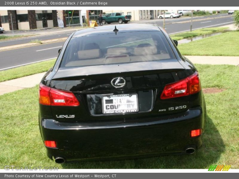 Obsidian Black / Cashmere Beige 2008 Lexus IS 250 AWD