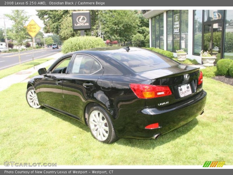 Obsidian Black / Cashmere Beige 2008 Lexus IS 250 AWD