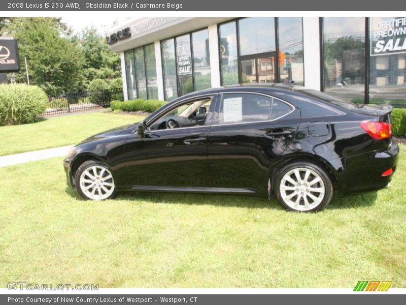 Obsidian Black / Cashmere Beige 2008 Lexus IS 250 AWD