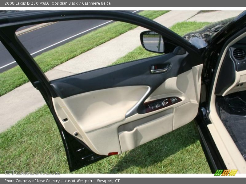 Obsidian Black / Cashmere Beige 2008 Lexus IS 250 AWD