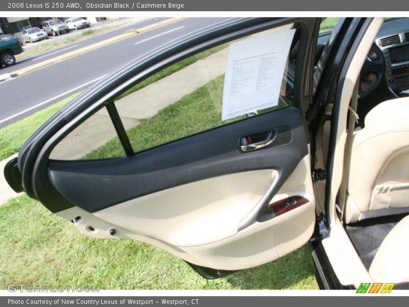 Obsidian Black / Cashmere Beige 2008 Lexus IS 250 AWD