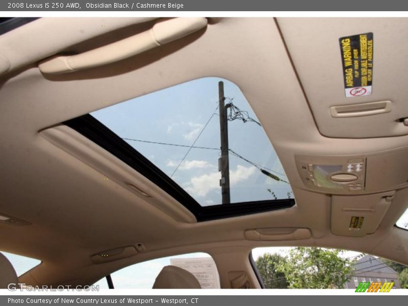 Obsidian Black / Cashmere Beige 2008 Lexus IS 250 AWD