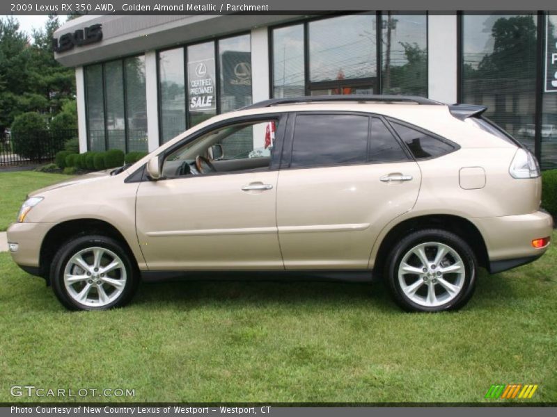 Golden Almond Metallic / Parchment 2009 Lexus RX 350 AWD