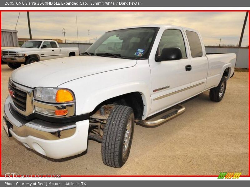 Summit White / Dark Pewter 2005 GMC Sierra 2500HD SLE Extended Cab