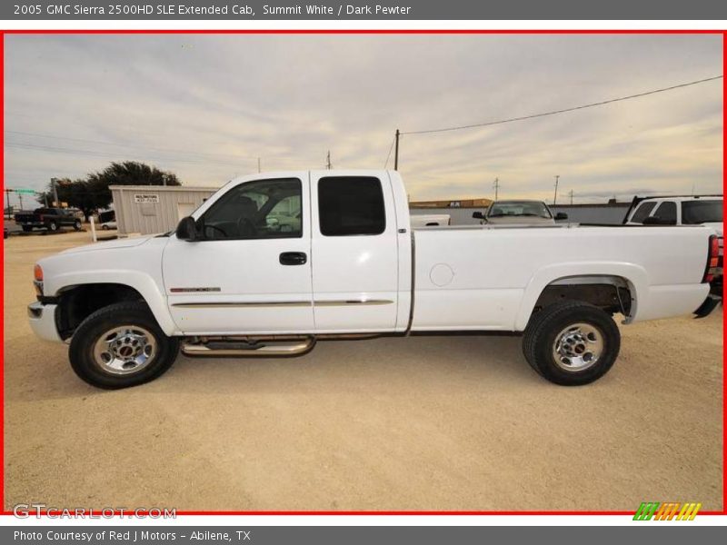 Summit White / Dark Pewter 2005 GMC Sierra 2500HD SLE Extended Cab