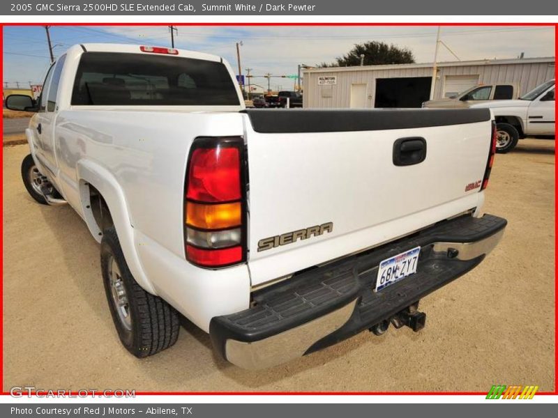 Summit White / Dark Pewter 2005 GMC Sierra 2500HD SLE Extended Cab