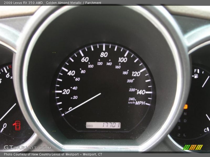 Golden Almond Metallic / Parchment 2009 Lexus RX 350 AWD