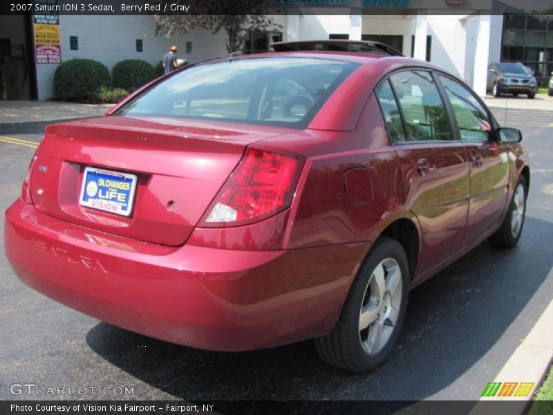 Berry Red / Gray 2007 Saturn ION 3 Sedan
