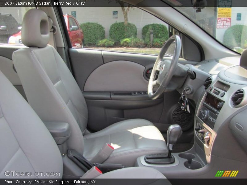 Berry Red / Gray 2007 Saturn ION 3 Sedan