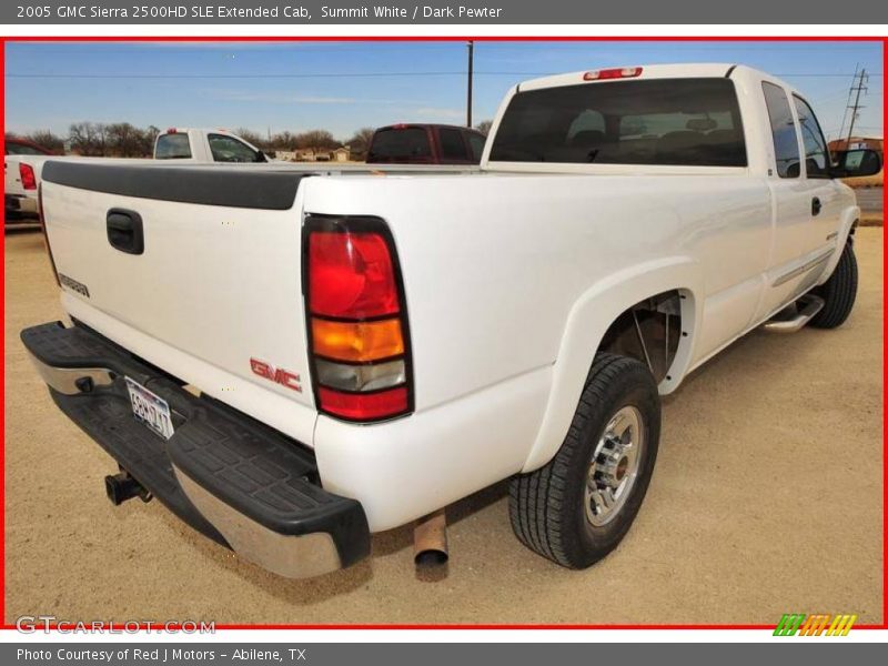 Summit White / Dark Pewter 2005 GMC Sierra 2500HD SLE Extended Cab