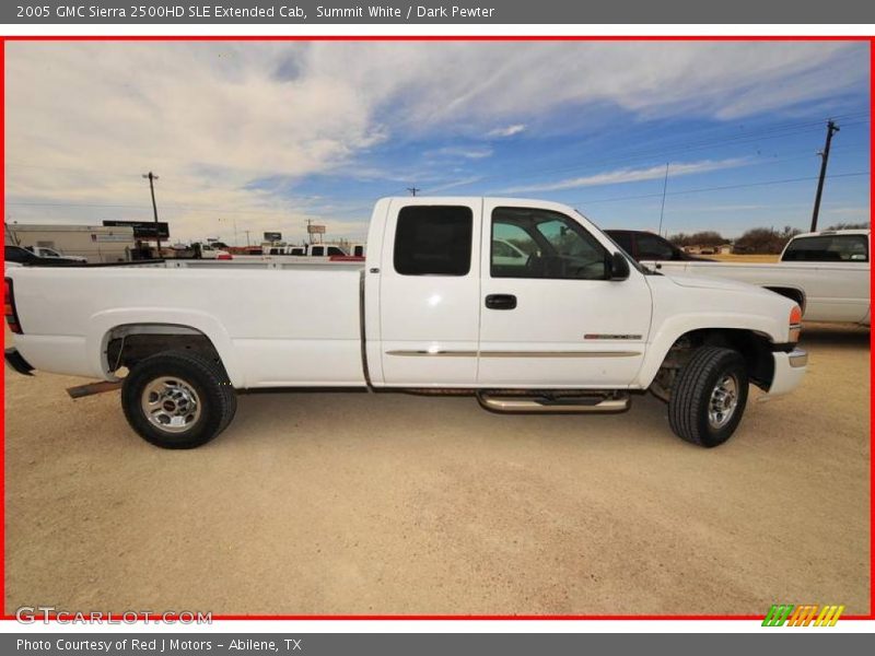 Summit White / Dark Pewter 2005 GMC Sierra 2500HD SLE Extended Cab