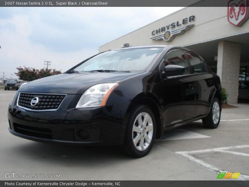 Super Black / Charcoal/Steel 2007 Nissan Sentra 2.0 SL