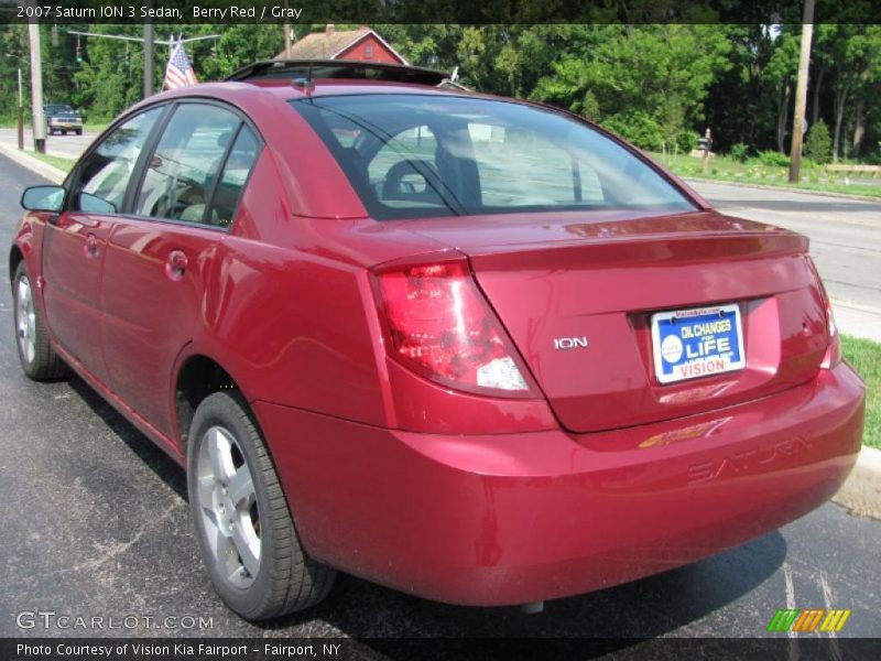 Berry Red / Gray 2007 Saturn ION 3 Sedan