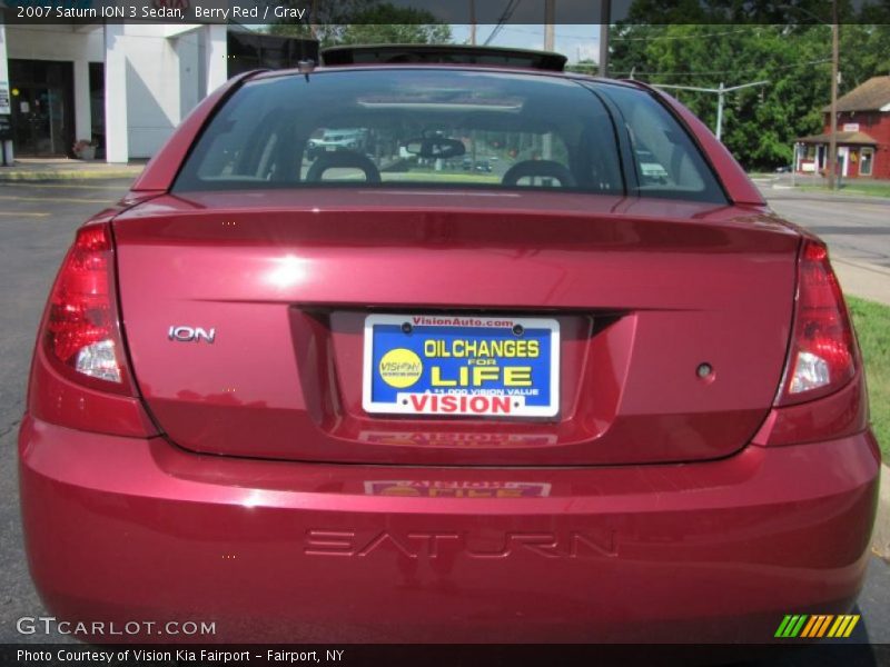 Berry Red / Gray 2007 Saturn ION 3 Sedan