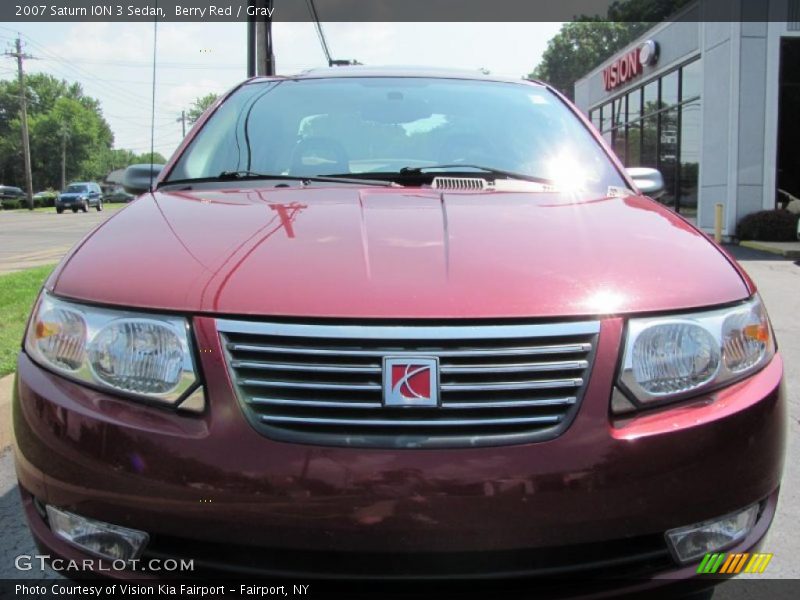 Berry Red / Gray 2007 Saturn ION 3 Sedan