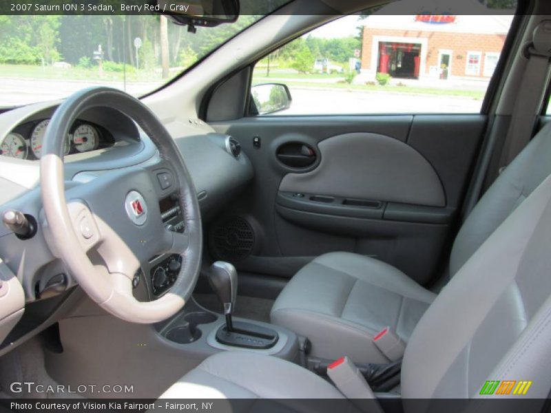 Berry Red / Gray 2007 Saturn ION 3 Sedan