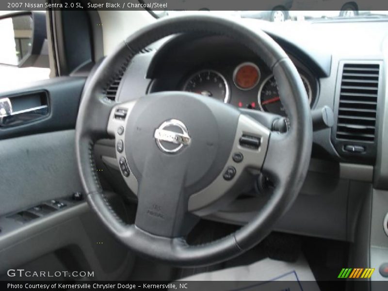 Super Black / Charcoal/Steel 2007 Nissan Sentra 2.0 SL