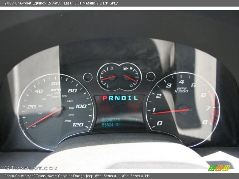 Laser Blue Metallic / Dark Gray 2007 Chevrolet Equinox LS AWD