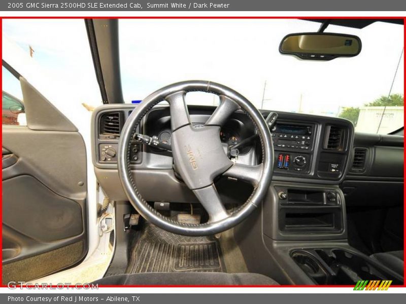 Summit White / Dark Pewter 2005 GMC Sierra 2500HD SLE Extended Cab