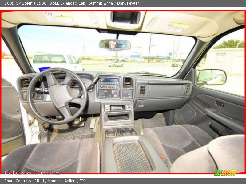 Summit White / Dark Pewter 2005 GMC Sierra 2500HD SLE Extended Cab