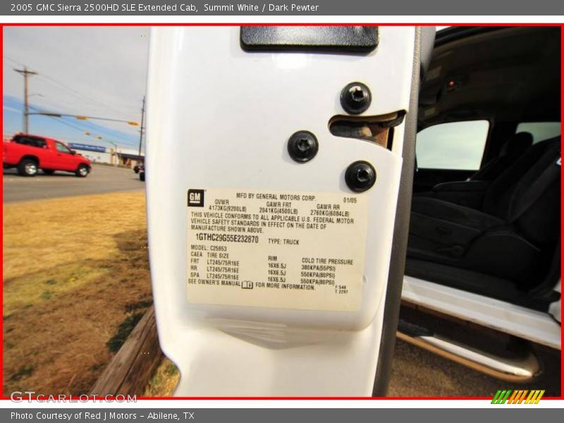 Summit White / Dark Pewter 2005 GMC Sierra 2500HD SLE Extended Cab