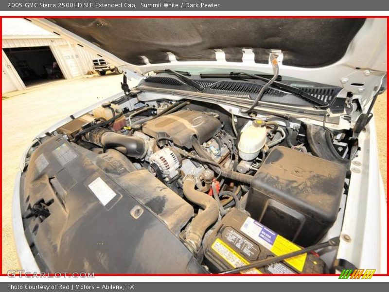 Summit White / Dark Pewter 2005 GMC Sierra 2500HD SLE Extended Cab